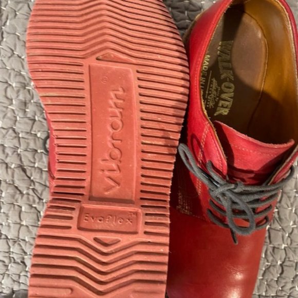 WALK OVER DERBIES - RED FULL GRAIN LEATHER - 8 - Picture 3 of 5